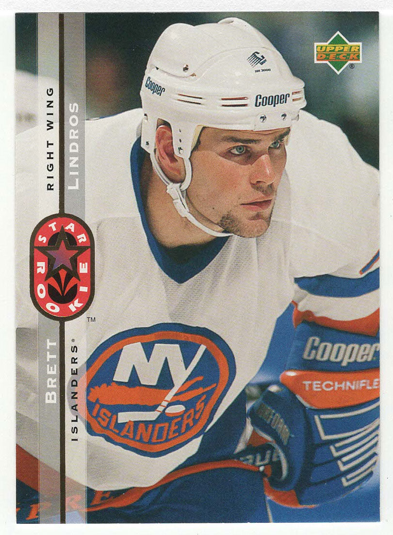 Brett Lindros - New York Islanders - Star Rookie (NHL Hockey Card) 1994-95 Upper Deck # 240 Mint