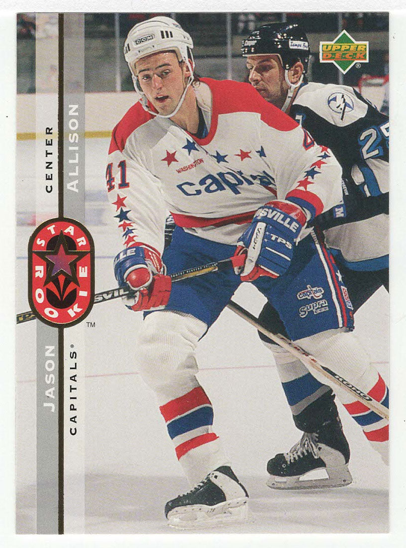 Jason Allison - Washington Capitals - Star Rookie (NHL Hockey Card) 1994-95 Upper Deck # 242 Mint