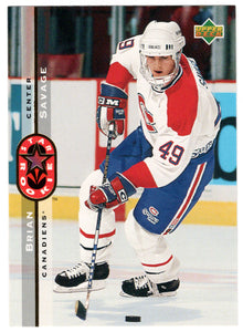 Brian Savage - Montreal Canadiens - Star Rookie (NHL Hockey Card) 1994-95 Upper Deck # 244 Mint