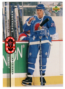 Janne Laukkanen - Quebec Nordiques - Star Rookie (NHL Hockey Card) 1994-95 Upper Deck # 251 Mint