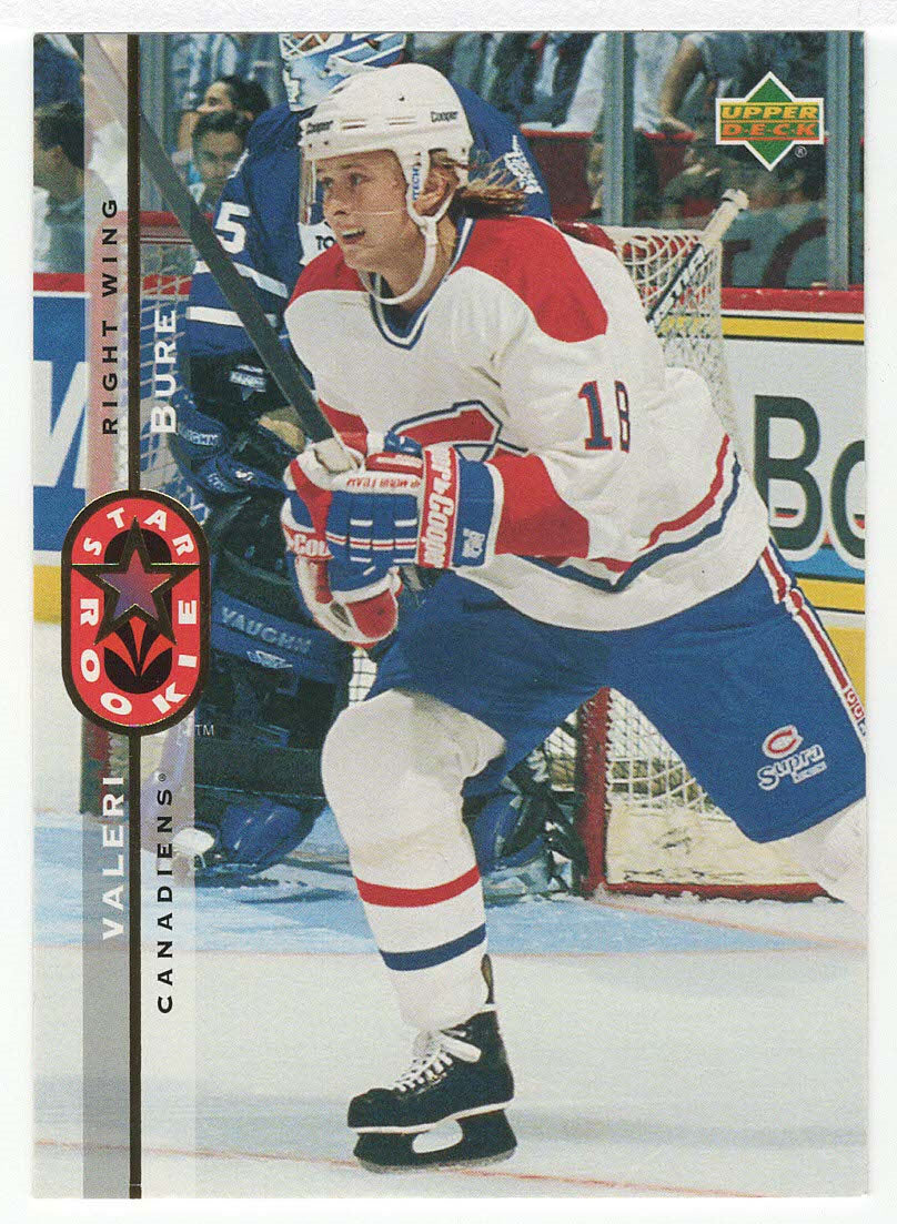 Valeri Bure - Montreal Canadiens - Star Rookie (NHL Hockey Card) 1994-95 Upper Deck # 255 Mint