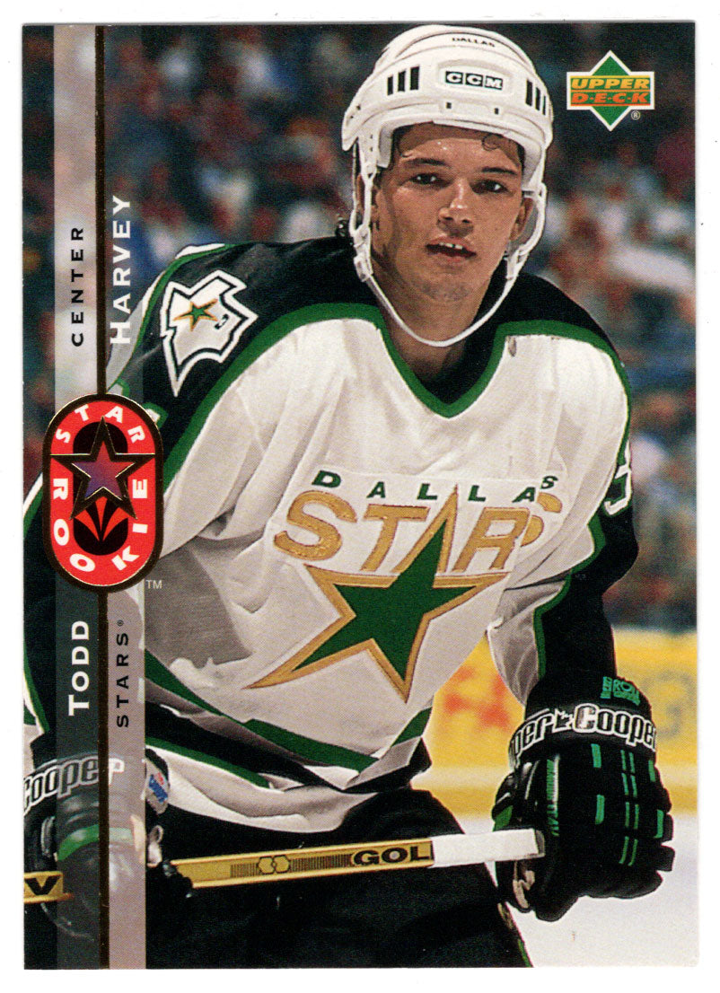 Todd Harvey - Dallas Stars - Star Rookie (NHL Hockey Card) 1994-95 Upper Deck # 267 Mint