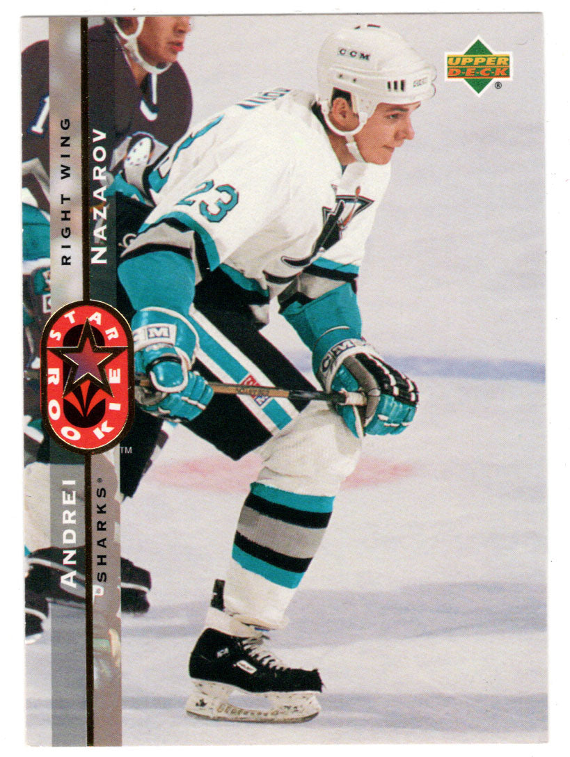 Andrei Nazarov - San Jose Sharks - Star Rookie (NHL Hockey Card) 1994-95 Upper Deck # 270 Mint