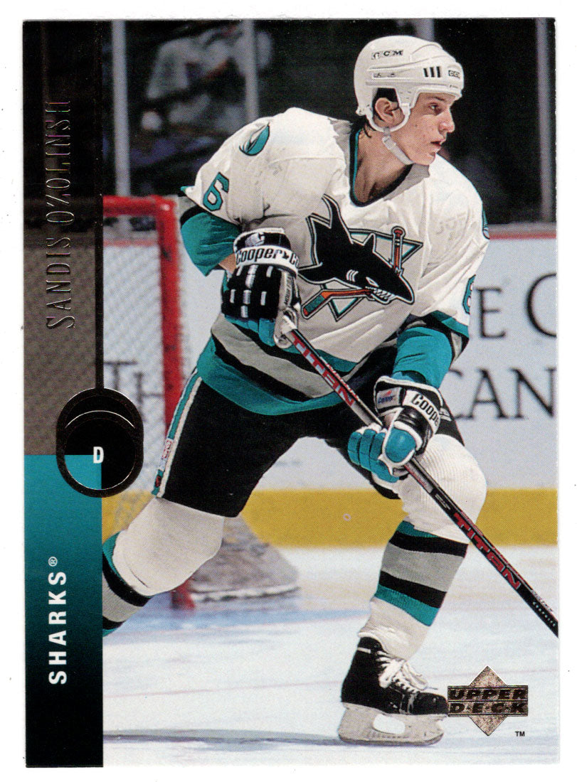 Sandis Ozolinsh - San Jose Sharks (NHL Hockey Card) 1994-95 Upper Deck # 490 Mint