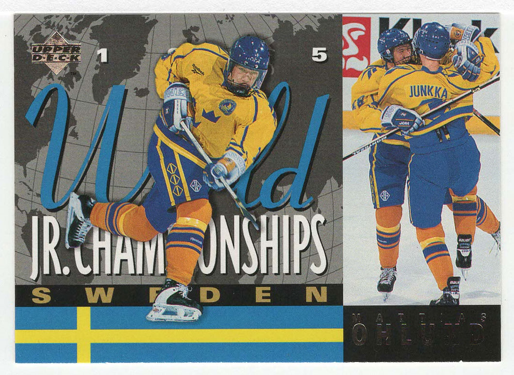 Mattias Ohlund RC - Sweden - 1995 World Jr. Championships (NHL Hockey Card) 1994-95 Upper Deck # 520 Mint