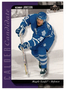 Kenny Jonsson - Toronto Maple Leafs - Calder Candidate (NHL Hockey Card) 1994-95 Upper Deck # 530 Mint