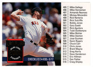 Roger Clemens - Boston Red Sox - Checklist (MLB Baseball Card) 1994 Donruss # 600 Mint