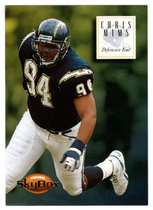 Chris Mims - San Diego Chargers (NFL Football Card) 1994 Skybox Premium # 131 Mint