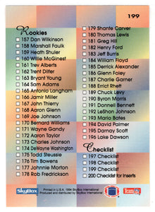 Checklist # 3 (NFL Football Card) 1994 Skybox Premium # 199 Mint