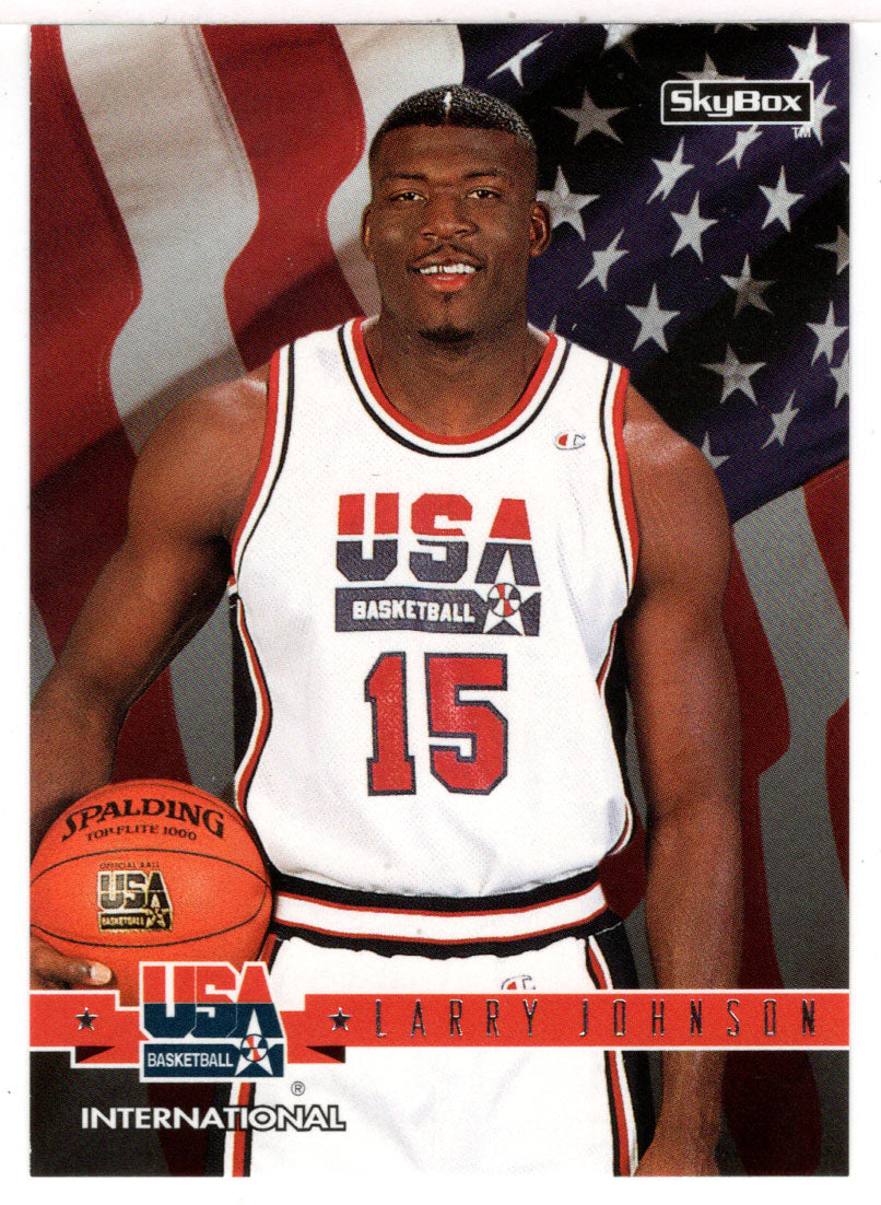 Larry Johnson - International (NBA Basketball Card) 1994 Skybox USA # 7 Mint