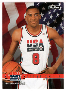 Steve Smith - International (NBA Basketball Card) 1994 Skybox USA # 25 Mint