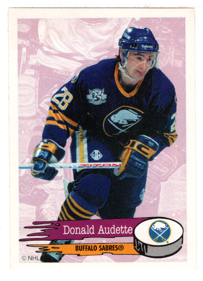 Donald Audette - Buffalo Sabres (NHL Hockey Card - Sticker) 1995-96 Panini # 19 Mint