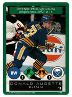 Donald Audette - Buffalo Sabres (NHL Hockey Card) 1995-96 Playoff One on One # 11 Mint