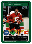Theo Fleury - Calgary Flames (NHL Hockey Card) 1995-96 Playoff One on One # 16 Mint