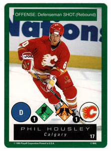 Phil Housley - Calgary Flames (NHL Hockey Card) 1995-96 Playoff One on One # 17 Mint