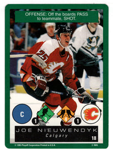 Joe Nieuwendyk - Calgary Flames (NHL Hockey Card) 1995-96 Playoff One on One # 18 Mint