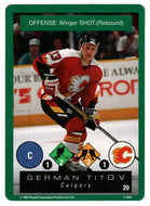 German Titov - Calgary Flames (NHL Hockey Card) 1995-96 Playoff One on One # 20 Mint