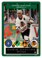 Chris Chelios - Chicago Blackhawks (NHL Hockey Card) 1995-96 Playoff One on One # 22 Mint