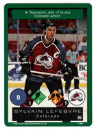 Sylvain Lefebvre - Colorado Avalanche (NHL Hockey Card) 1995-96 Playoff One on One # 26 Mint