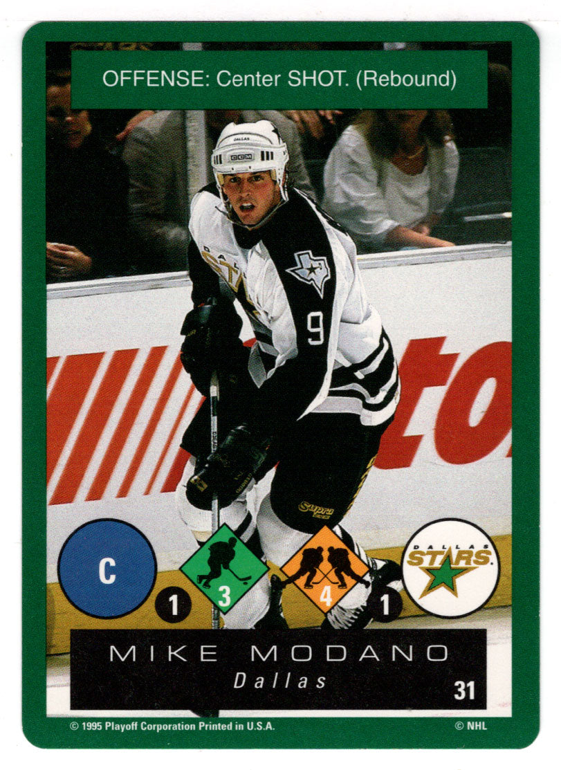 Mike Modano - Dallas Stars (NHL Hockey Card) 1995-96 Playoff One on One # 31 Mint