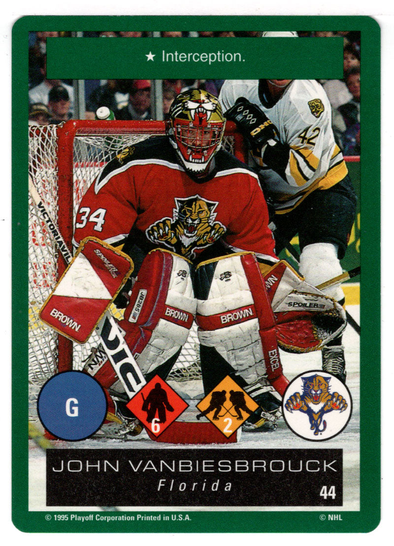 John Vanbiesbrouck - Florida Panthers (NHL Hockey Card) 1995-96 Playoff One on One # 44 Mint