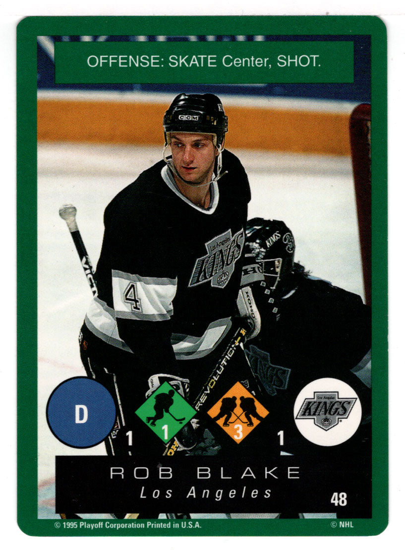 Rob Blake - Los Angeles Kings (NHL Hockey Card) 1995-96 Playoff One on One # 48 Mint