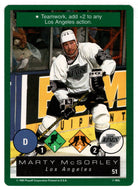 Marty McSorley - Los Angeles Kings (NHL Hockey Card) 1995-96 Playoff One on One # 51 Mint