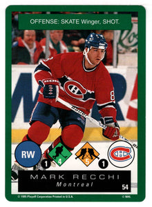 Mark Recchi - Montreal Canadiens (NHL Hockey Card) 1995-96 Playoff One on One # 54 Mint