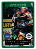 Brett Lindros - New York Islanders (NHL Hockey Card) 1995-96 Playoff One on One # 63 Mint
