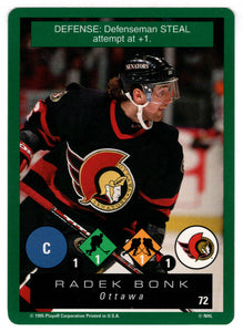 Radek Bonk - Ottawa Senators (NHL Hockey Card) 1995-96 Playoff One on One # 72 Mint