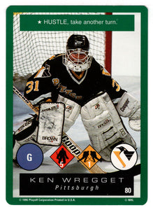 Ken Wregget - Pittsburgh Penguins (NHL Hockey Card) 1995-96 Playoff One on One # 80 Mint