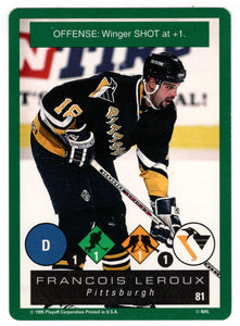 Francois Leroux - Pittsburgh Penguins (NHL Hockey Card) 1995-96 Playoff One on One # 81 Mint