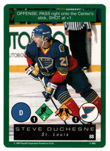 Steve Duchesne - St. Louis Blues (NHL Hockey Card) 1995-96 Playoff One on One # 88 Mint