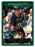 Brett Hull - St. Louis Blues (NHL Hockey Card) 1995-96 Playoff One on One # 89 Mint