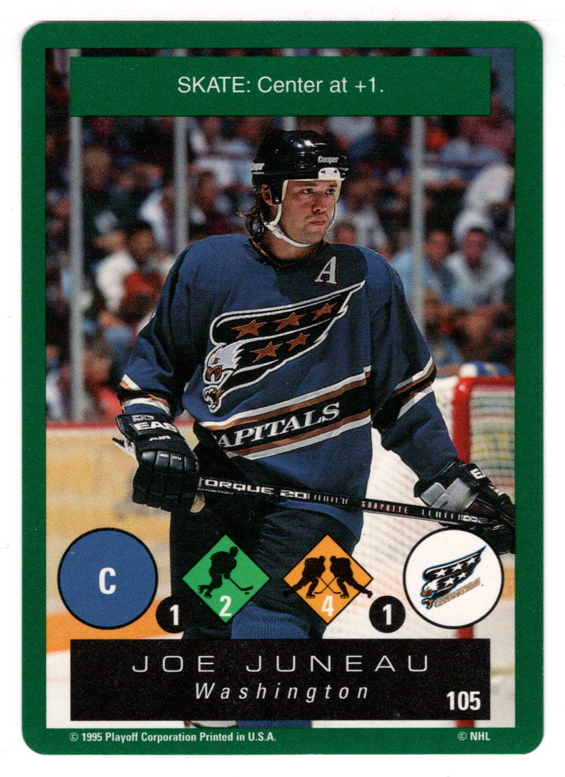 Joe Juneau - Washington Capitals (NHL Hockey Card) 1995-96 Playoff One on One # 105 Mint