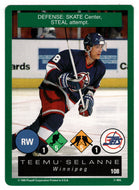 Teemu Selanne - Winnipeg Jets (NHL Hockey Card) 1995-96 Playoff One on One # 108 Mint
