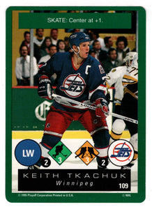 Keith Tkachuk - Winnipeg Jets (NHL Hockey Card) 1995-96 Playoff One on One # 109 Mint