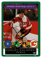 Zarley Zalapski - Calgary Flames (NHL Hockey Card) 1995-96 Playoff One on One # 132 Mint