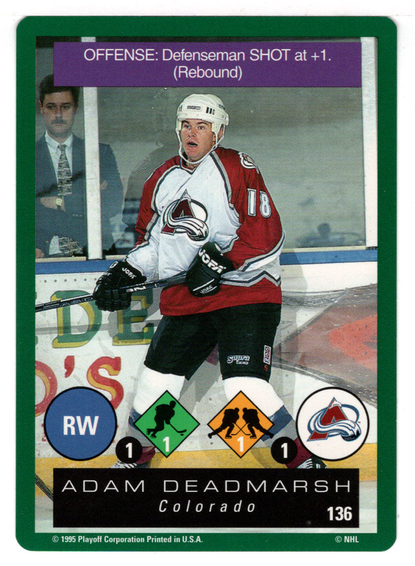 Adam Deadmarsh - Colorado Avalanche (NHL Hockey Card) 1995-96 Playoff One on One # 136 Mint