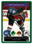 Andrei Kovalenko - Colorado Avalanche (NHL Hockey Card) 1995-96 Playoff One on One # 138 Mint