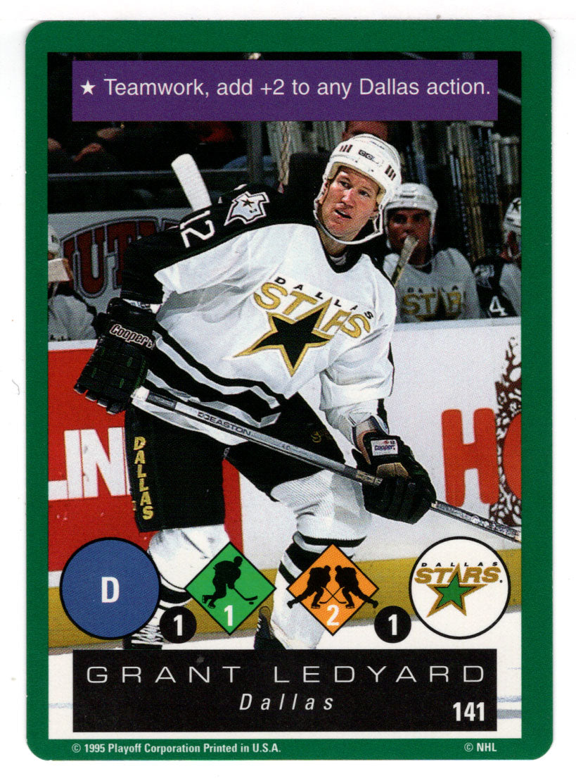 Grant Ledyard - Dallas Stars (NHL Hockey Card) 1995-96 Playoff One on One # 141 Mint