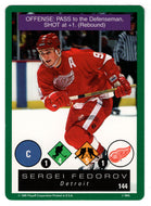 Sergei Fedorov - Detroit Red Wings (NHL Hockey Card) 1995-96 Playoff One on One # 144 Mint