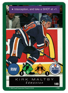 Kirk Maltby - Edmonton Oilers (NHL Hockey Card) 1995-96 Playoff One on One # 149 Mint