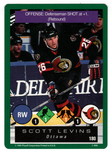 Scott Levins - Ottawa Senators (NHL Hockey Card) 1995-96 Playoff One on One # 180 Mint