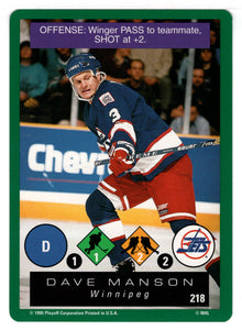 Dave Manson - Winnipeg Jets (NHL Hockey Card) 1995-96 Playoff One on One # 218 Mint