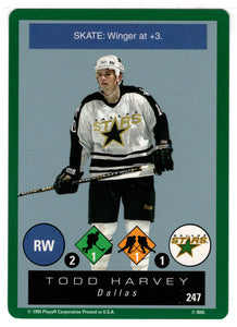 Todd Harvey - Dallas Stars (NHL Hockey Card) 1995-96 Playoff One on One # 247 Mint