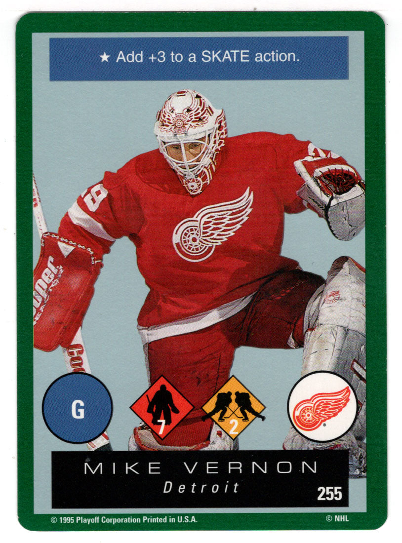 Mike Vernon - Detroit Red Wings (NHL Hockey Card) 1995-96 Playoff One on One # 255 Mint