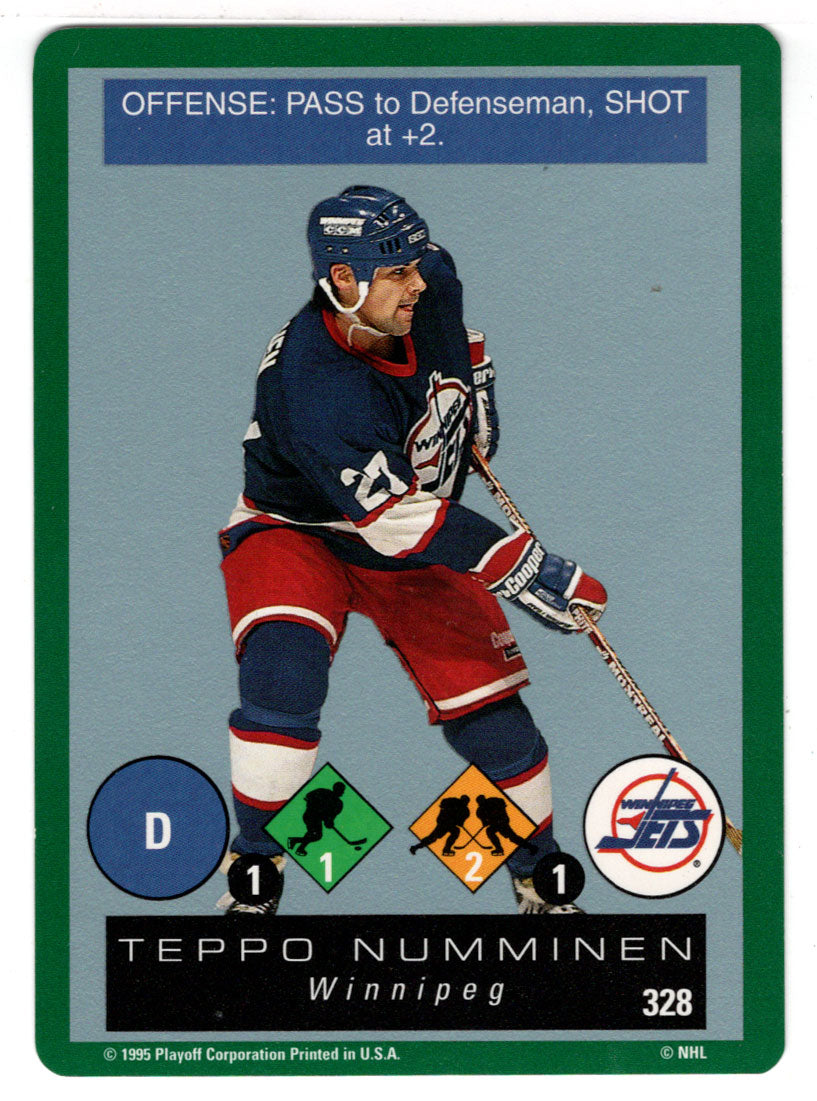 Teppo Numminen - Winnipeg Jets (NHL Hockey Card) 1995-96 Playoff One on One # 328 Mint