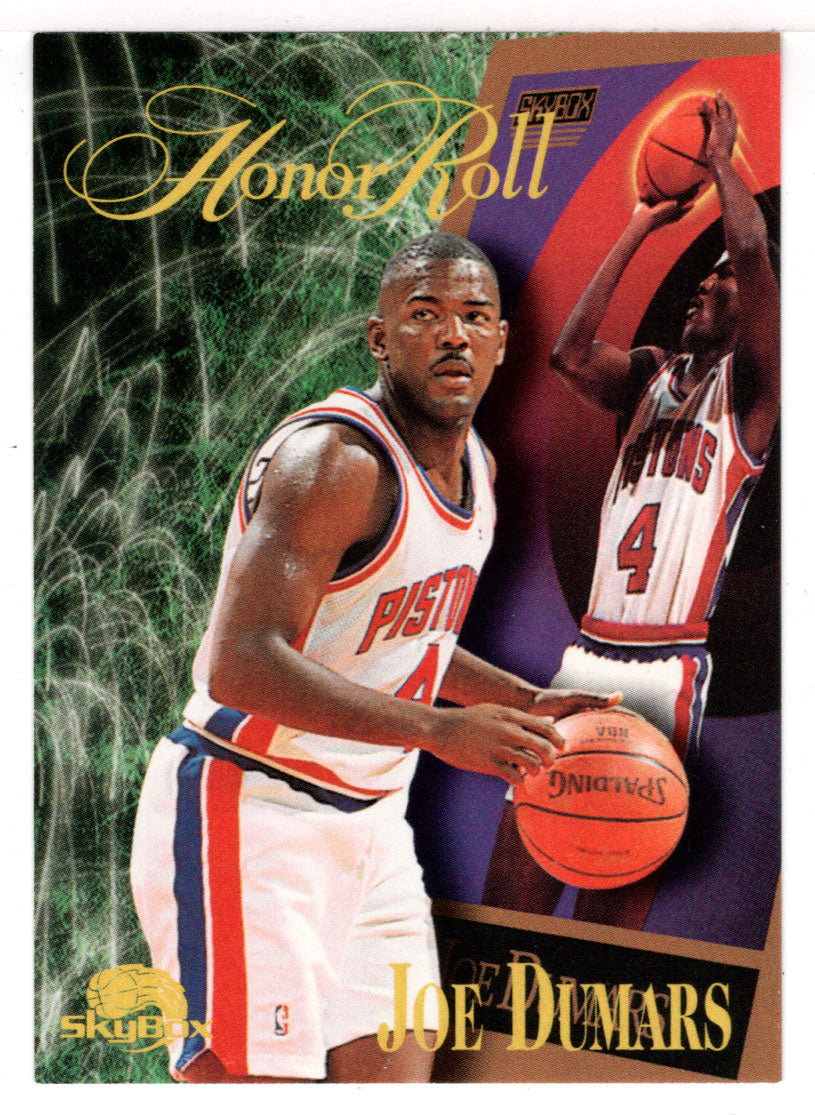 Joe Dumars - Detroit Pistons - Honor Roll (NBA Basketball Card) 1995-96 SkyBox Premium # 254 Mint