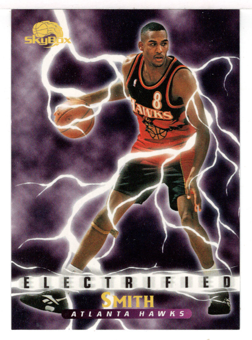 Steve Smith - Atlanta Hawks - Electrified (NBA Basketball Card) 1995-96 SkyBox Premium # 277 Mint